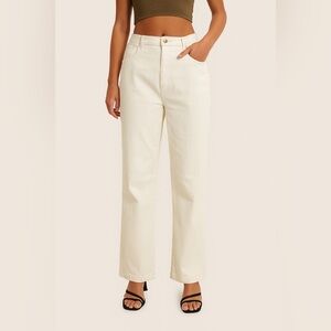 DL1961 Beige Straight‎ Leg Pants Size 34 | Casual Everyday Fit
